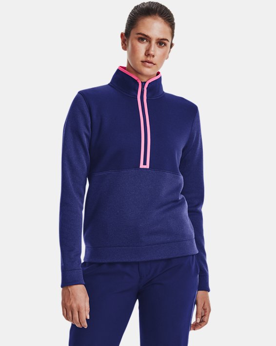 Women's UA Storm SweaterFleece ½ Zip, Blue, pdpMainDesktop image number 0